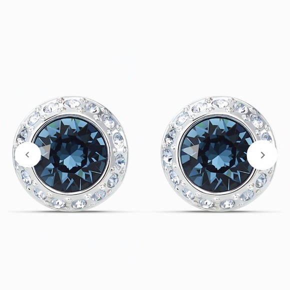 Swarovski Jewelry - Swarovski Blue Angelic Earrings, Rhodium Plated